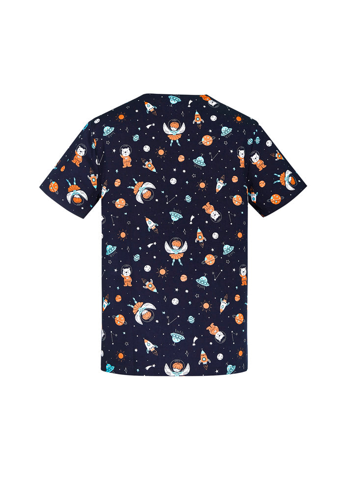 Load image into Gallery viewer, CST148MS BizCollection Mens Printed Space Party Scrub Top
