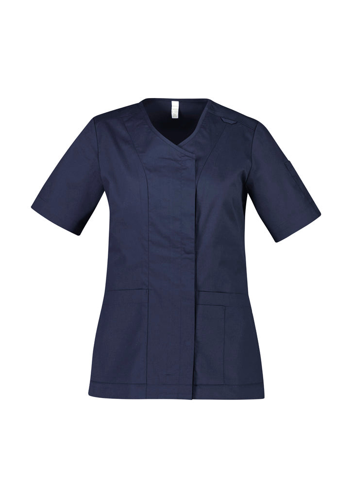 Load image into Gallery viewer, CST240LS Womens Parks Zip Front Crossover Scrub Top
