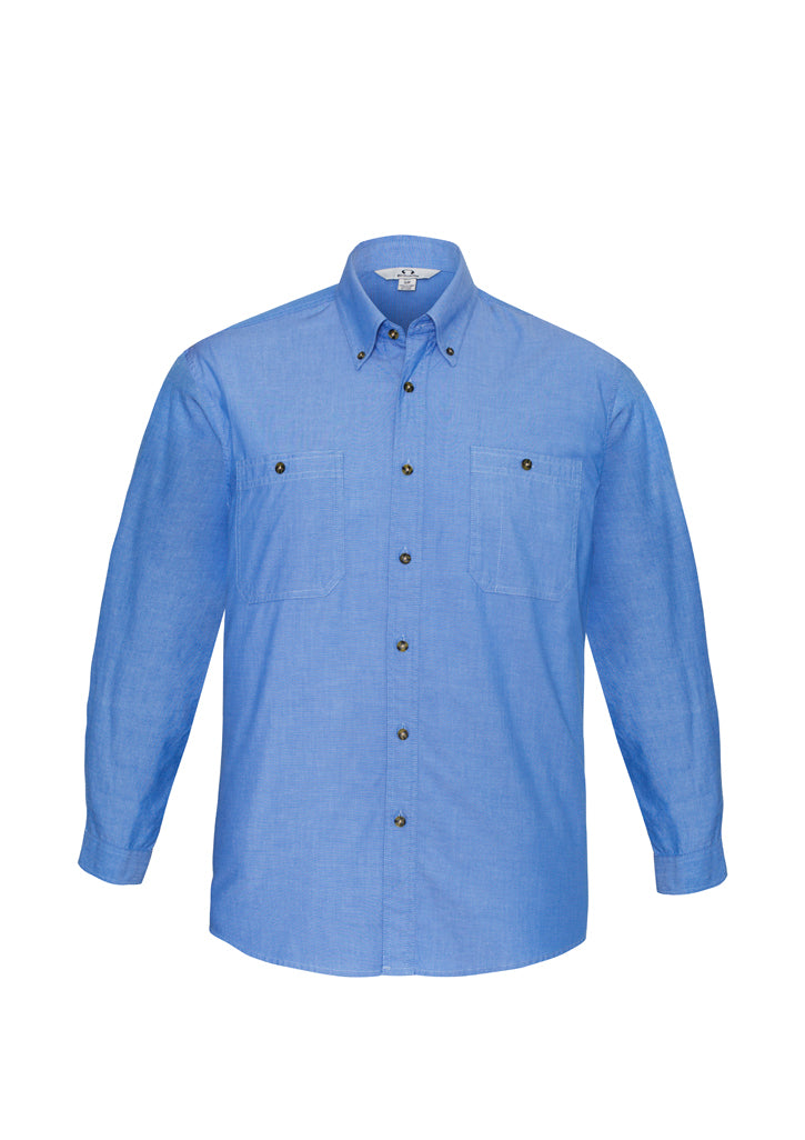 Load image into Gallery viewer, SH112 BizCollection Mens Chambray Long Sleeve Shirt
