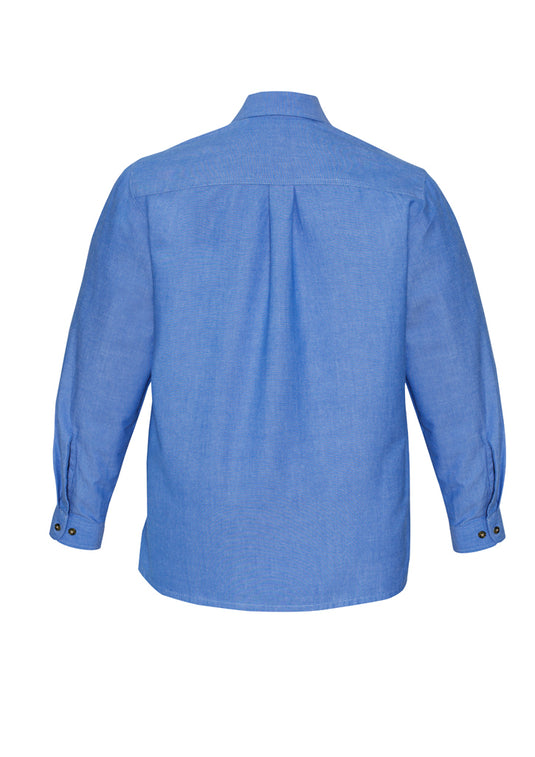 SH112 BizCollection Mens Chambray Long Sleeve Shirt