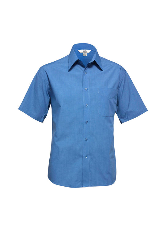 SH817 BizCollection Mens Micro Check Short Sleeve Shirt