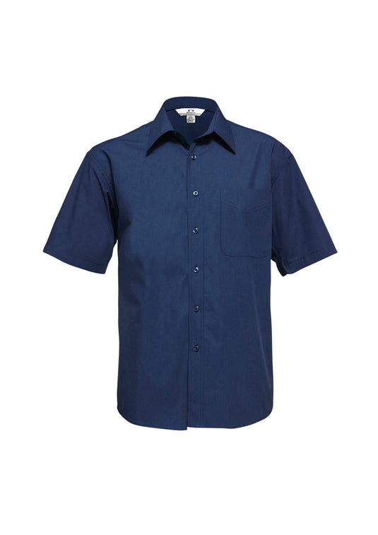 SH817 BizCollection Mens Micro Check Short Sleeve Shirt