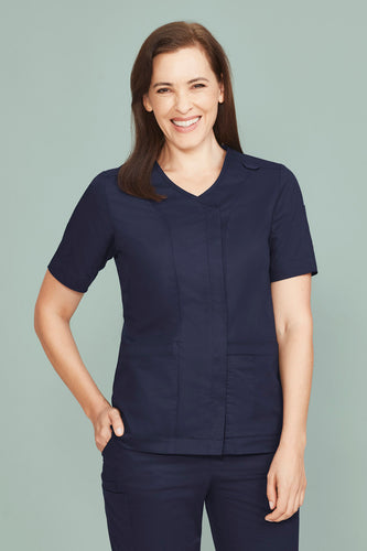 CST240LS Womens Parks Zip Front Crossover Scrub Top