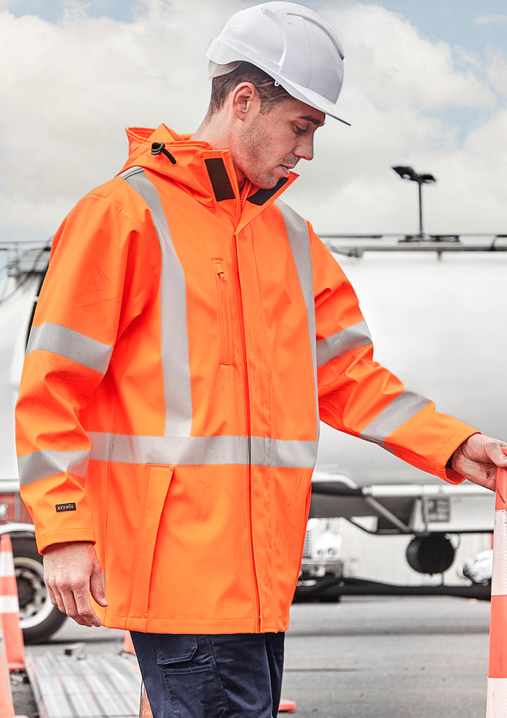 Load image into Gallery viewer, ZJ620 Syzmik Mens TTMC-W23 Hi Vis X Back Heavy Duty Waterproof Jacket
