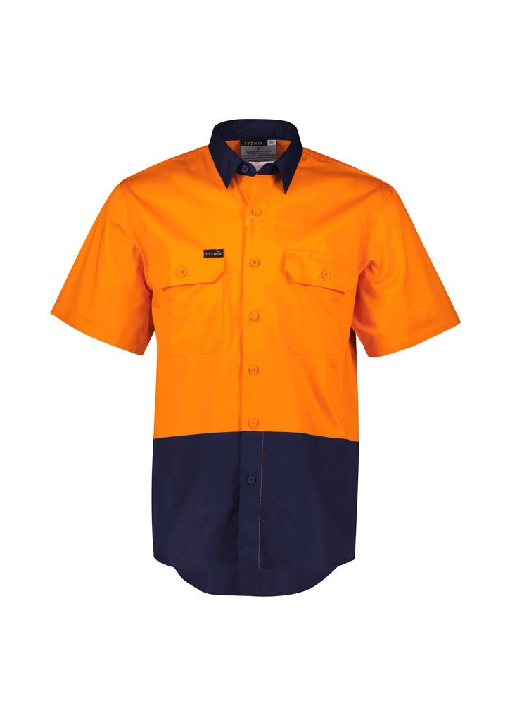 Load image into Gallery viewer, ZW115 Syzmik Mens Hi Vis Short Sleeve Shirt
