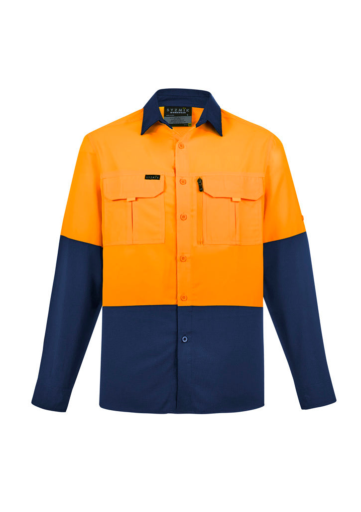 Load image into Gallery viewer, ZW468 Syzmik Mens Hi Vis Outdoor Long Sleeve Shirt
