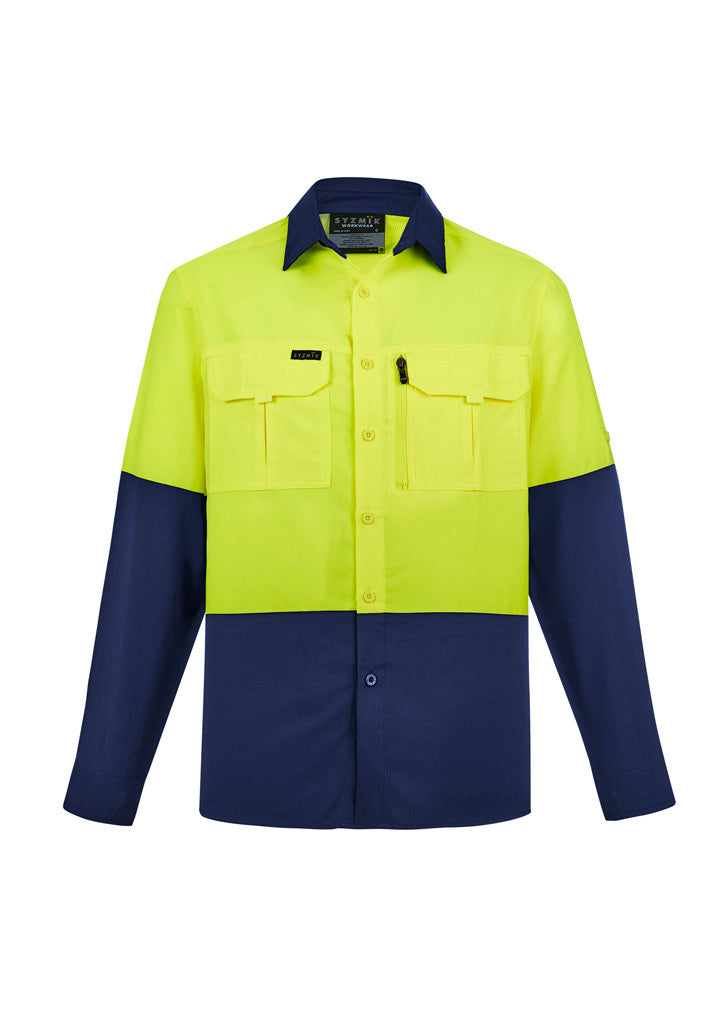 Load image into Gallery viewer, ZW468 Syzmik Mens Hi Vis Outdoor Long Sleeve Shirt
