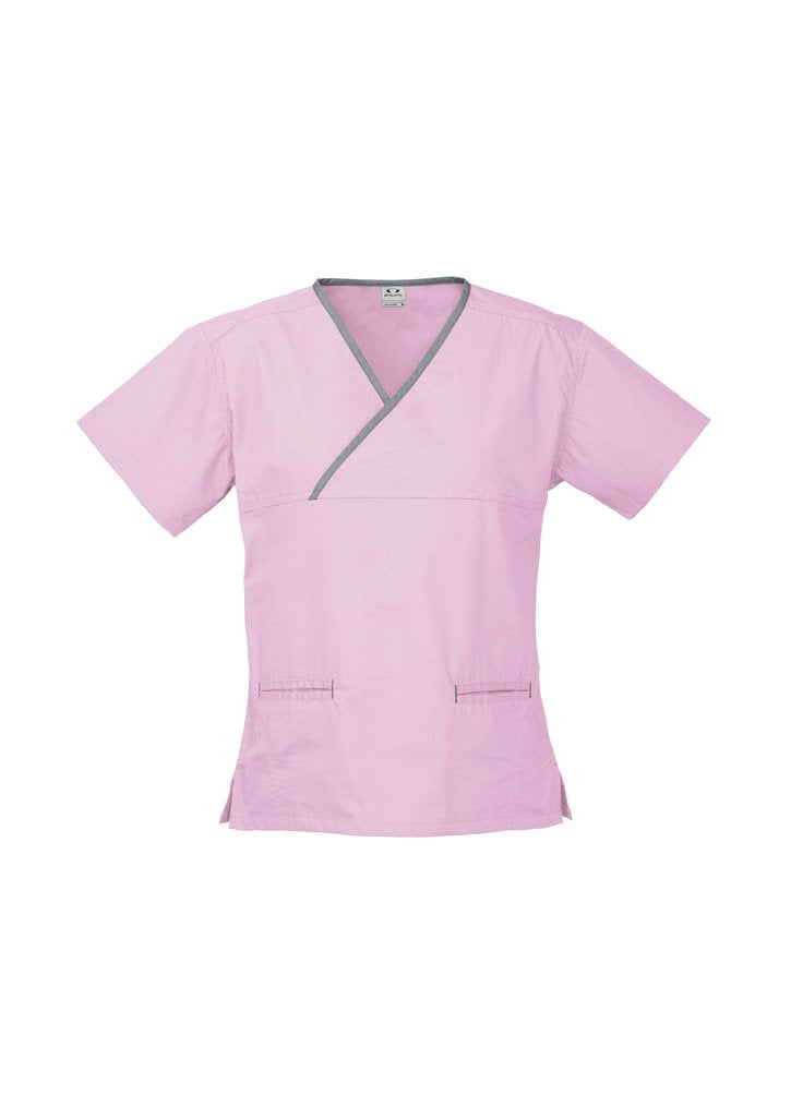 Load image into Gallery viewer, H10722 Contrast Ladies Crossover Scrubs Top
