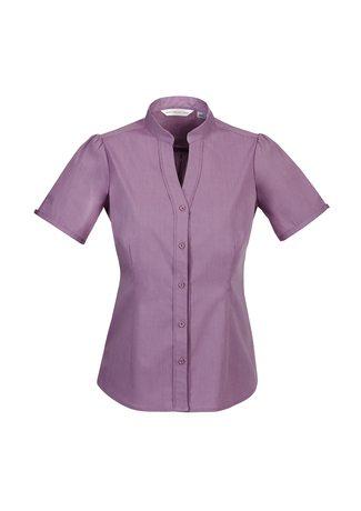 Load image into Gallery viewer, S262LS BizCollection Chevron Ladies Stand Collar Shirt
