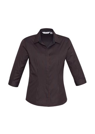 S415LT BizCollection Reno Ladies Stripe ¾ Sleeve Shirt