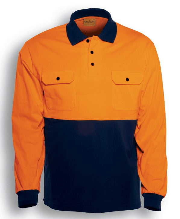 Load image into Gallery viewer, SP1011 Hi-Vis Cotton Jersey Polo Long Sleeve
