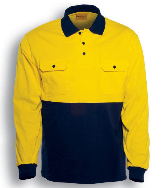 Load image into Gallery viewer, SP1011 Hi-Vis Cotton Jersey Polo Long Sleeve
