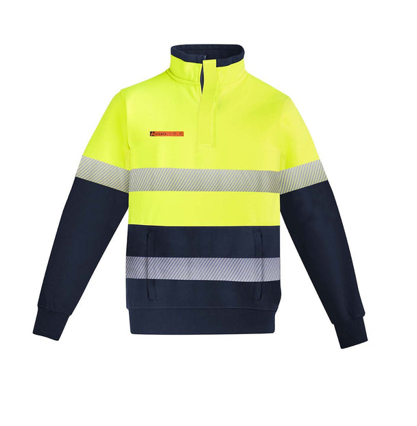 Syzmik ZT150 Hi Vis Fleece Jumper | Orange Flame HRC 2 yellow front