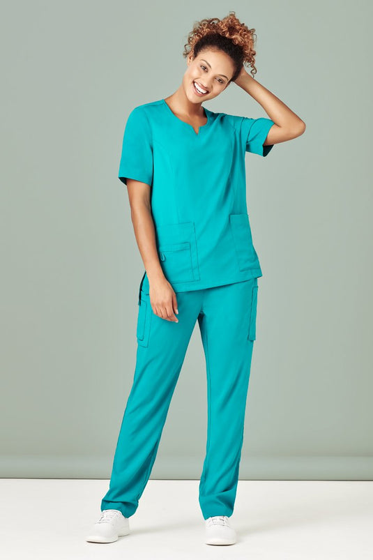 CST942LS BizCollection Women's Avery Tailored Fit Round Neck Scrub Top