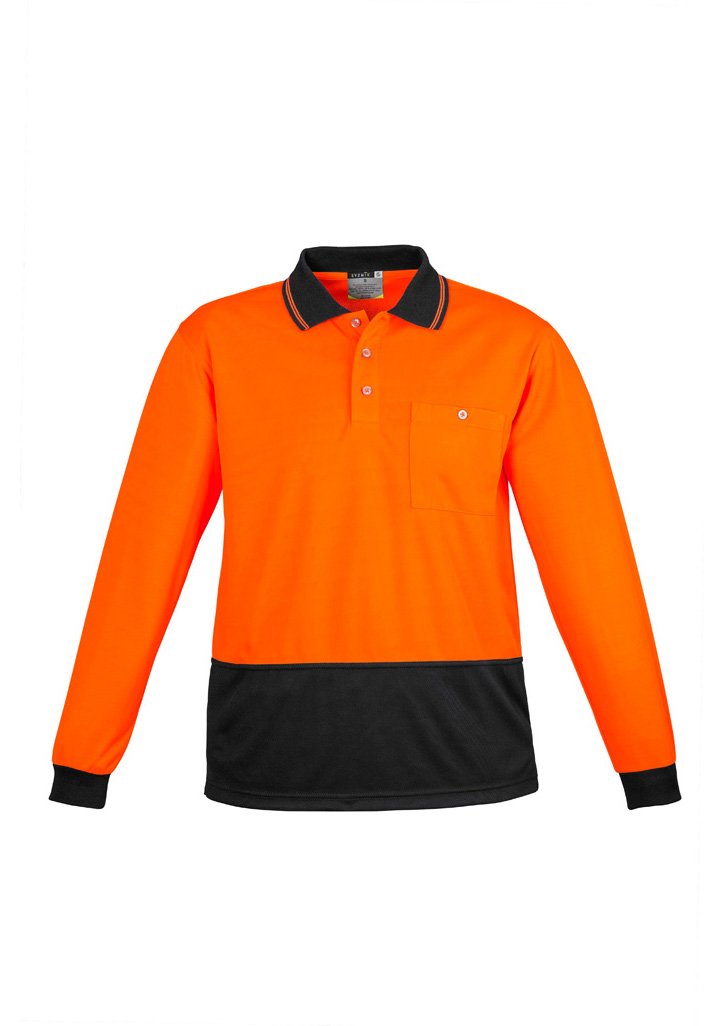 Load image into Gallery viewer, ZH232 Hi Vis Basic Spliced Long Sleeve Polo

