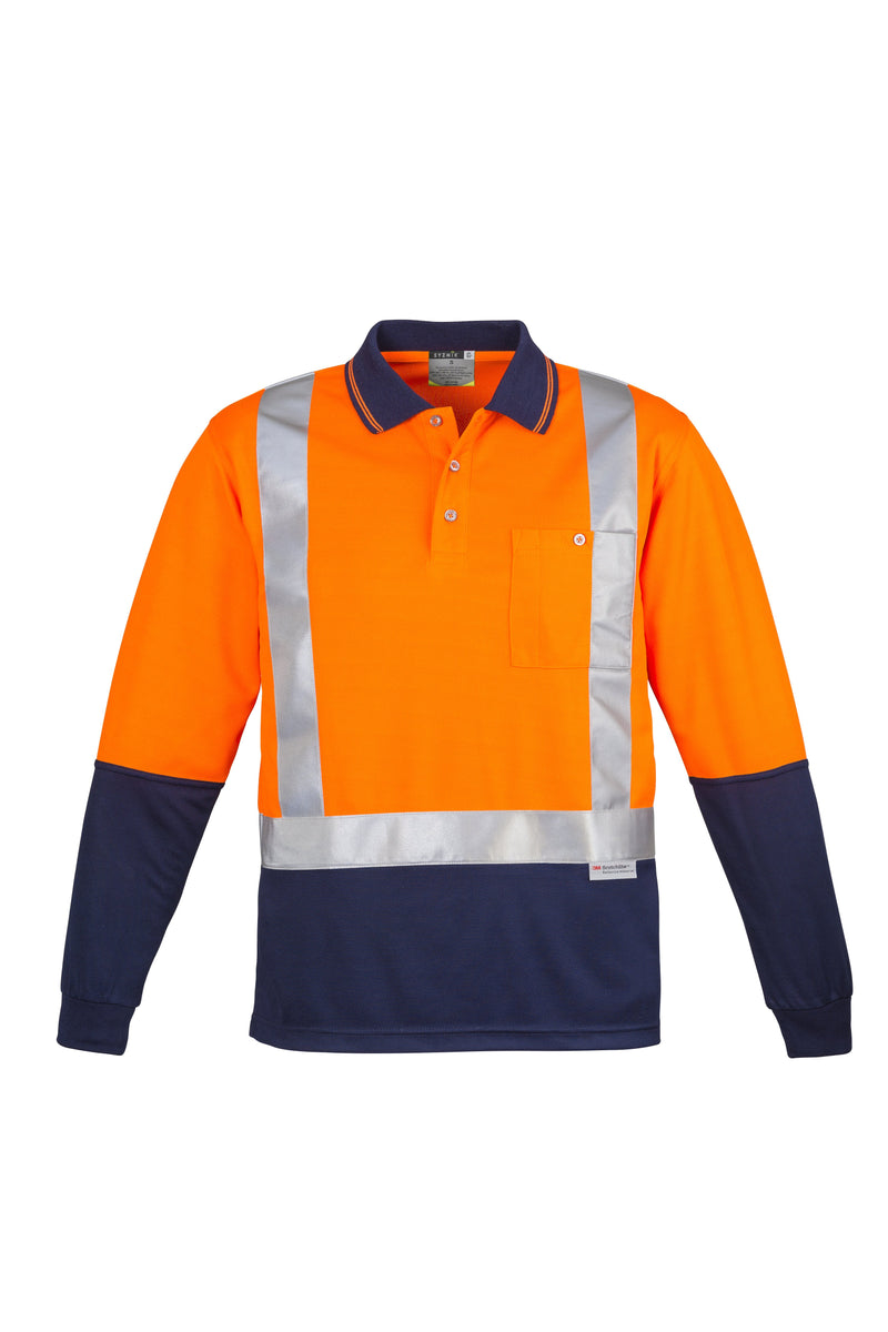 Load image into Gallery viewer, ZH234 Hi Vis Spliced Long Sleeve Polo - Shoulder Taped
