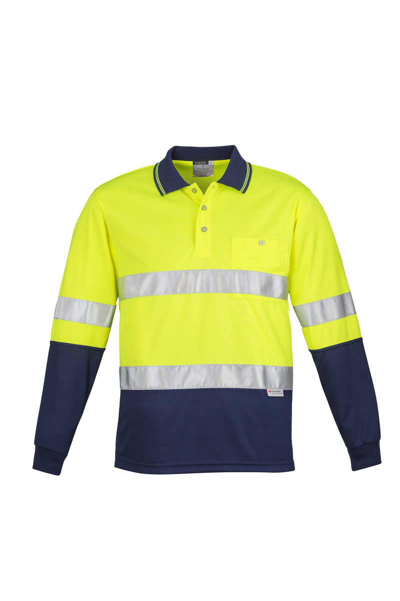 Load image into Gallery viewer, ZH235 Hi Vis Spliced Long Sleeve Polo - Hoop Taped
