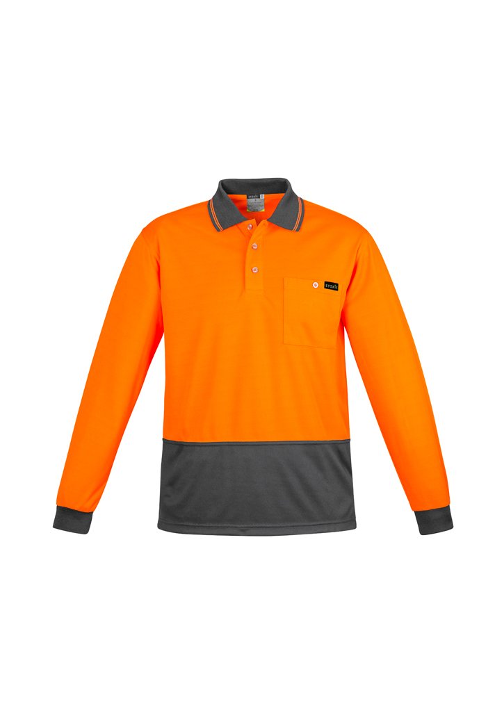 Load image into Gallery viewer, ZH410 Syzmik Mens Comfort Back Fluro Long Sleeve Polo Shirts
