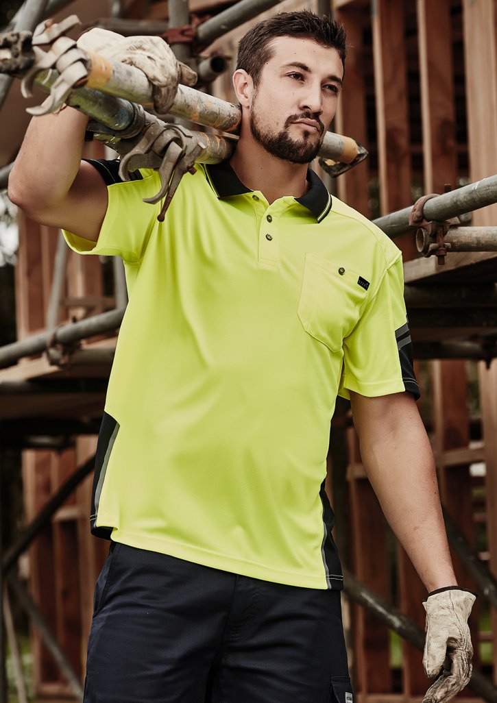 Load image into Gallery viewer, ZH465 Syzmik Mens Reinforced Hi Vis Squad S/S Polo
