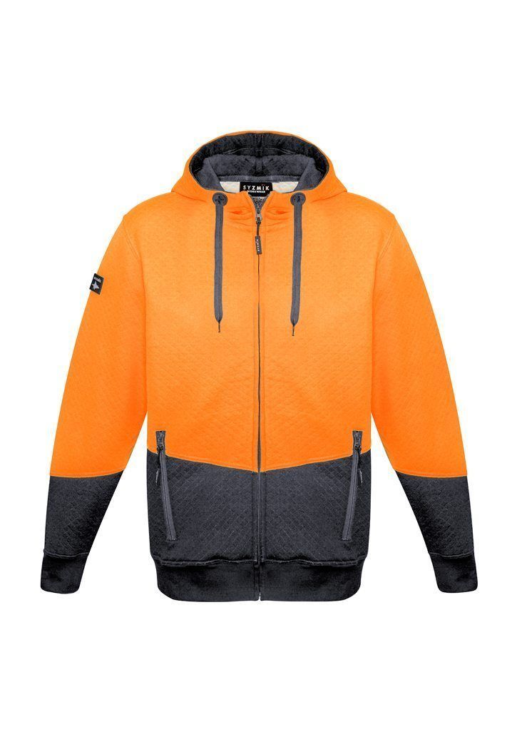 Load image into Gallery viewer, ZT478 Unisex Hi Vis Textured Jacquard Full Zip Hoodie - Clearance
