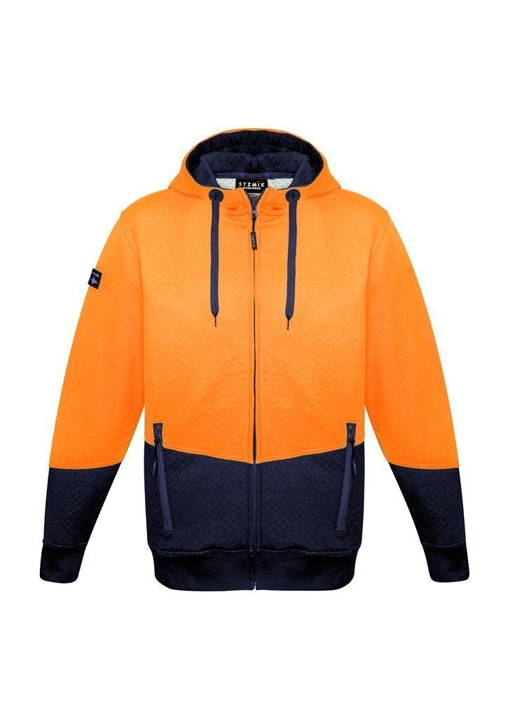 Load image into Gallery viewer, ZT478 Unisex Hi Vis Textured Jacquard Full Zip Hoodie - Clearance
