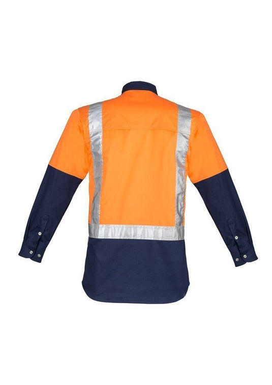 ZW124 Hi Vis Spliced Industrial Shirt - Shoulder Taped