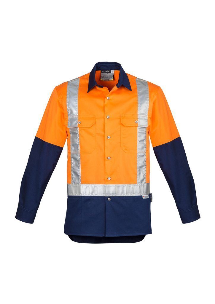 Load image into Gallery viewer, ZW124 Hi Vis Spliced Industrial Shirt - Shoulder Taped
