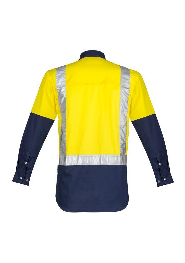 Load image into Gallery viewer, ZW124 Hi Vis Spliced Industrial Shirt - Shoulder Taped
