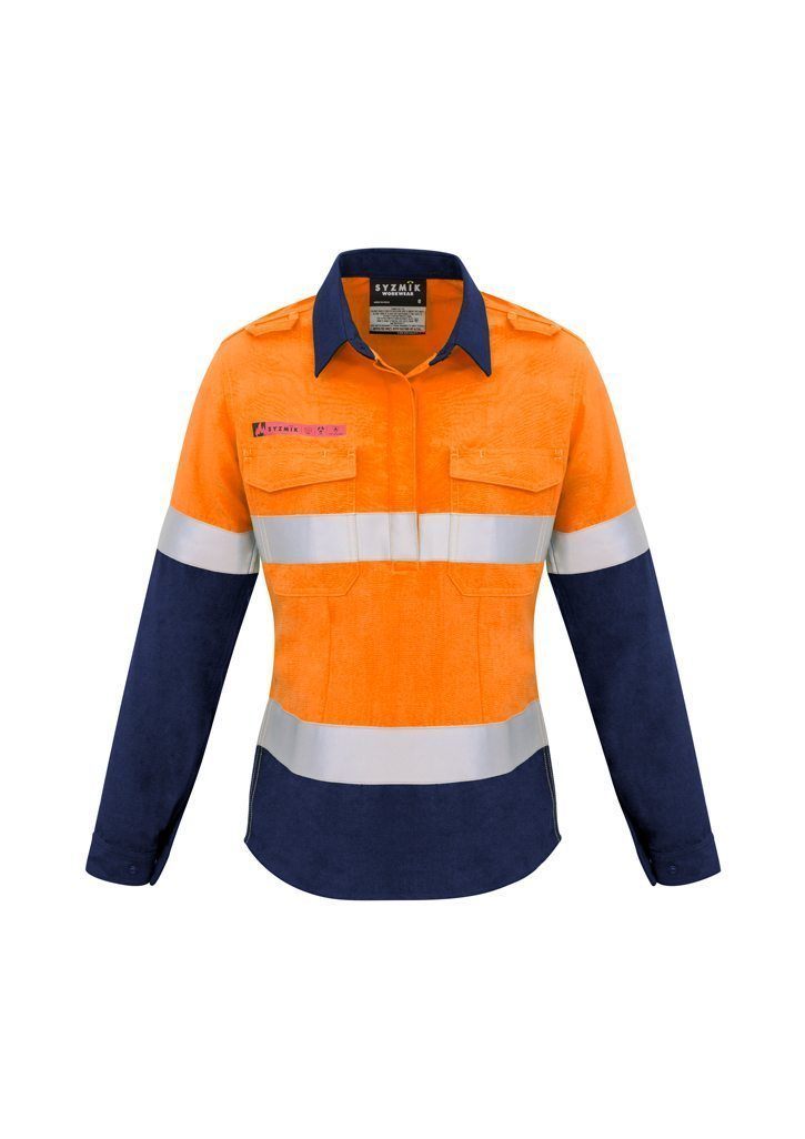 Load image into Gallery viewer, ZW131 Syzmik Womens FR Closed Front Shirt Hi Vis
