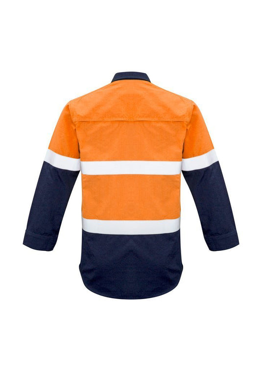 ZW133 Syzmik FR Closed Front Hooped Taped Spliced Shirt Hi Vis