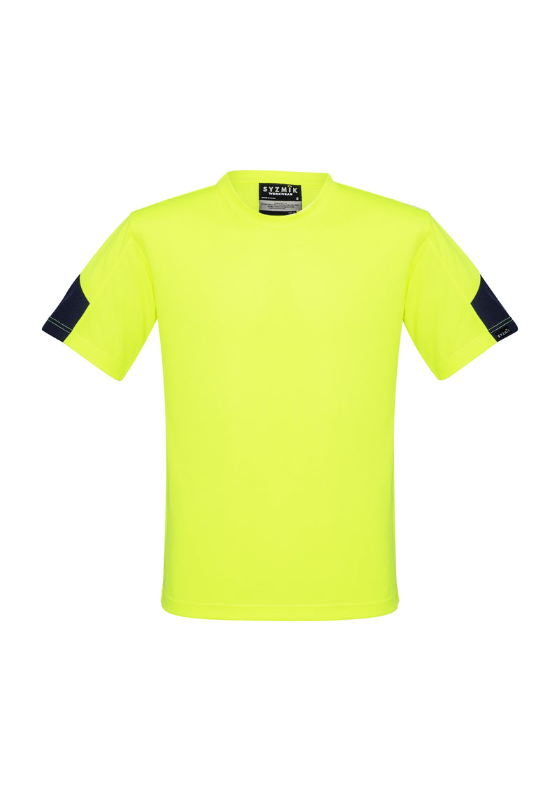 Load image into Gallery viewer, Syzmik ZW505 Hi Vis Squad &amp; Trade T-Shirt Yellow front
