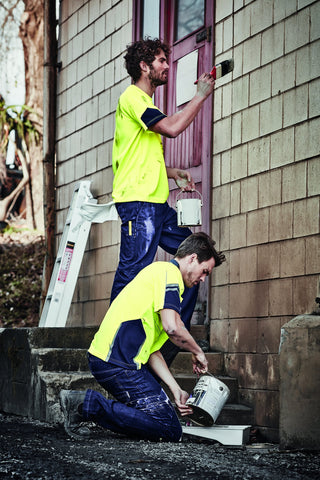 Syzmik ZW505 Hi Vis Squad & Trade T-Shirt on model