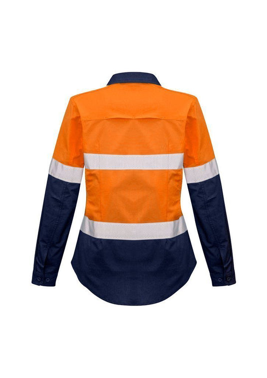 ZW720 Womens Rugged Cooling Taped Hi Vis Spliced L/S Shirt