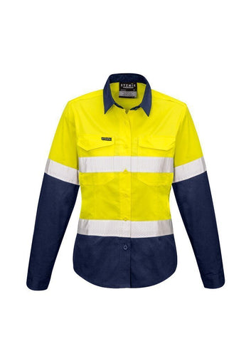 ZW720 Womens Rugged Cooling Taped Hi Vis Spliced L/S Shirt