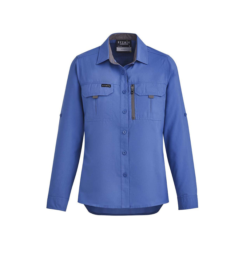 Load image into Gallery viewer, ZW760 Syzmik Womens Outdoor Long Sleeve Light Weight Work Shirt

