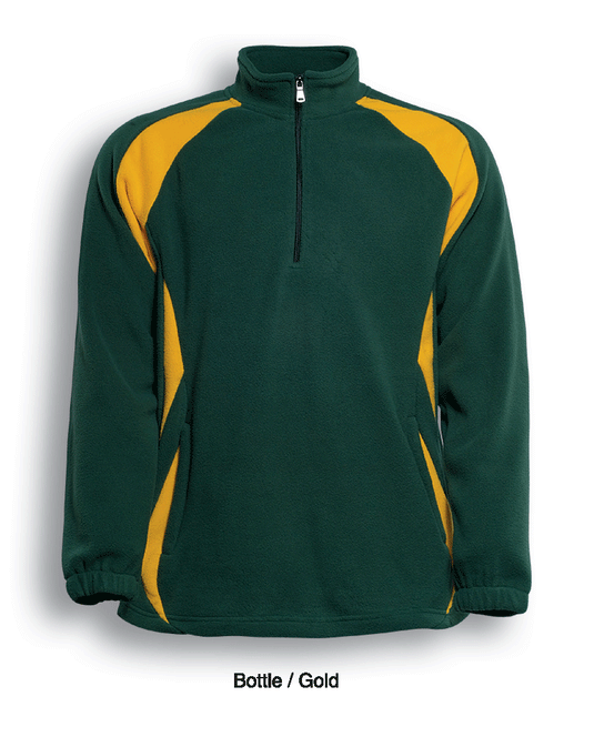 CJ1050 Unisex Adults 1/2 Zip Sports Pull Over Fleece