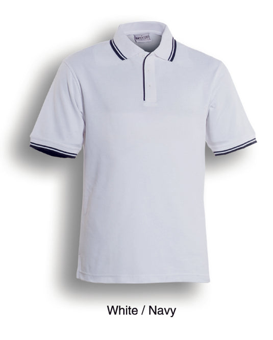 CP0422 Unisex Adults Double Striped Polo