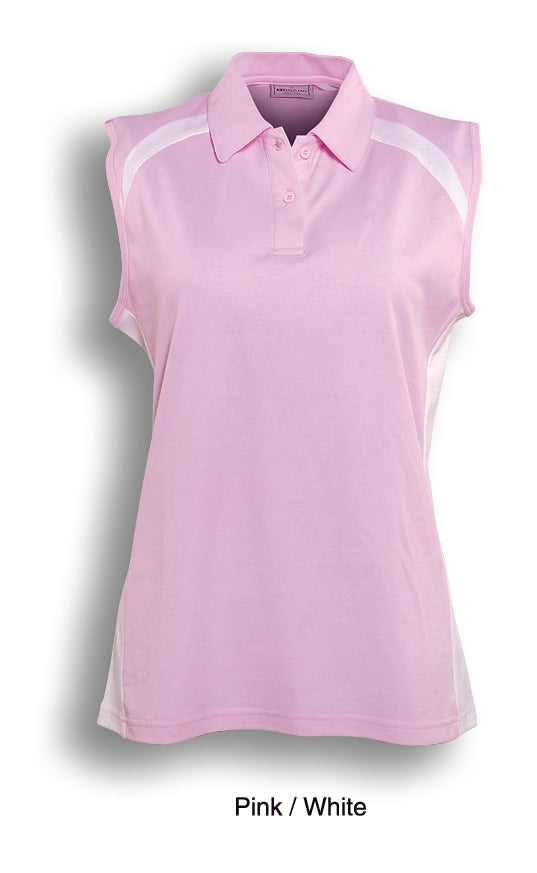 Load image into Gallery viewer, CP0931 Team Essentials-Ladies Sleeveless Contrast Polo
