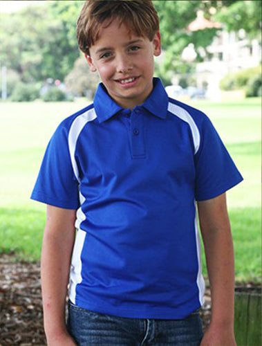 CP0939 Team Essentials-Kids Short Sleeve Contrast Panel Polo