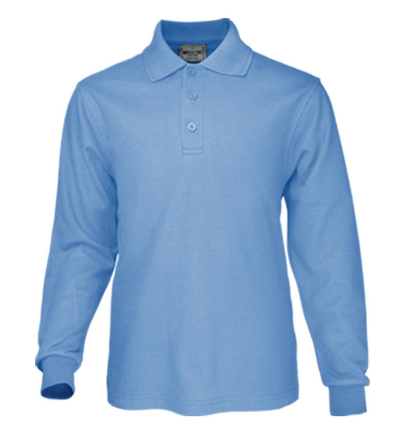 Load image into Gallery viewer, CP1605 Kids Plain Colour Poly Face Cotton Backing L/S Polo
