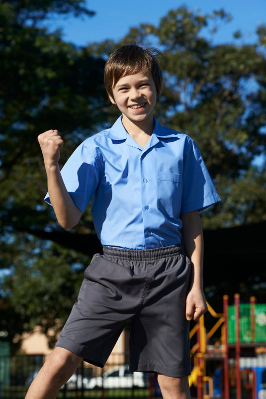 CS1307 Boys Short Sleeve School Shirt