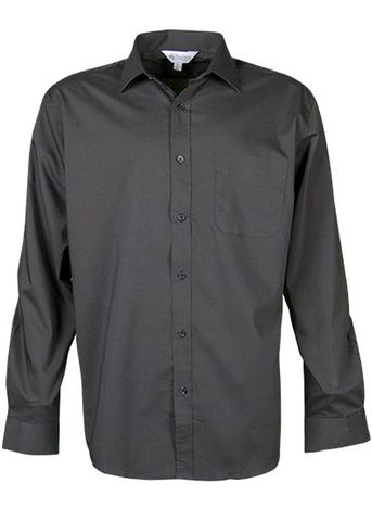 Wholesale 1903L Aussie Pacific Mens Mosman Stretch Long Sleeve Shirt Printed or Blank