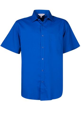 Load image into Gallery viewer, Wholesale 1903S Aussie Pacific Mens Mosman Stretch Short Sleeve Shirt Printed or Blank
