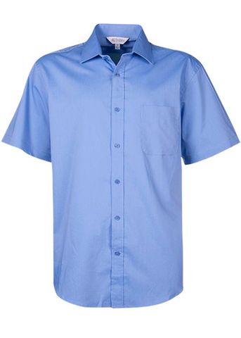 Wholesale 1903S Aussie Pacific Mens Mosman Stretch Short Sleeve Shirt Printed or Blank