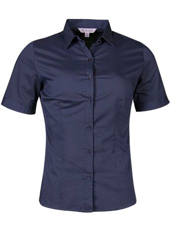 Load image into Gallery viewer, Wholesale 2903S Aussie Pacific Ladies Mosman Stretch Short Sleeve Shirt Printed or Blank
