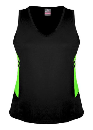 Wholesale 2111 Aussie Pacific Tasman Ladies Singlet Printed or Blank