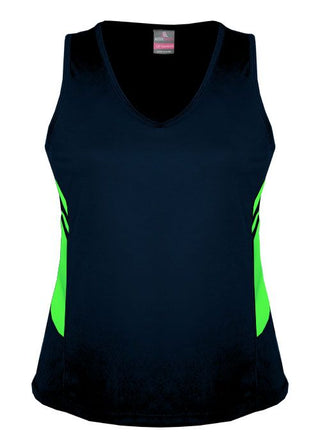 Wholesale 2111 Aussie Pacific Tasman Ladies Singlet Printed or Blank