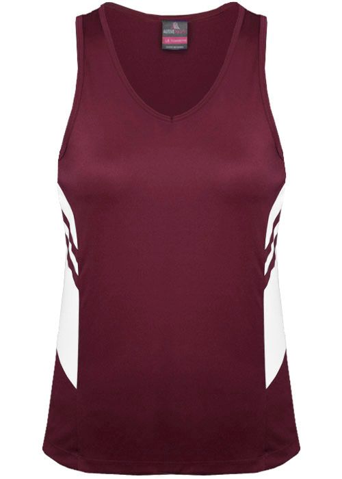 Wholesale 2111 Aussie Pacific Tasman Ladies Singlet Printed or Blank