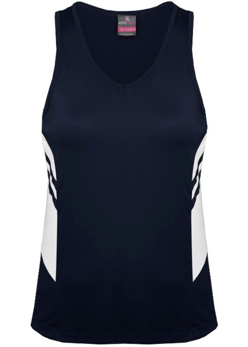 Wholesale 2111 Aussie Pacific Tasman Ladies Singlet Printed or Blank