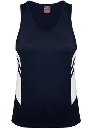 Wholesale 2111 Aussie Pacific Tasman Ladies Singlet Printed or Blank